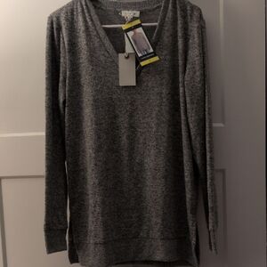 Lucky Brand Charcoal V-Neck Women's Sweater